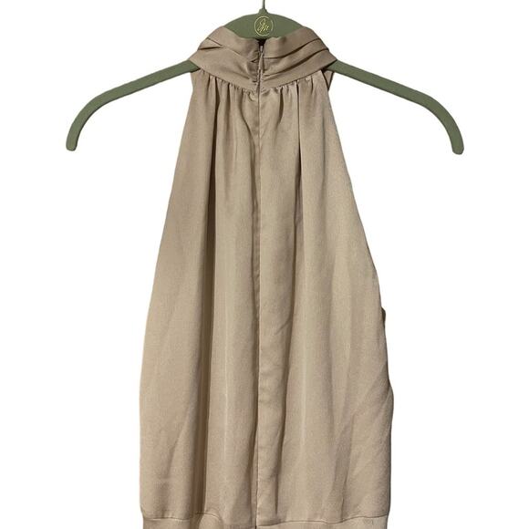 Anthropologie BHLDN Esme High Neck Satin Dress Size 10 Blush NWD FLAW - Picture 7 of 12